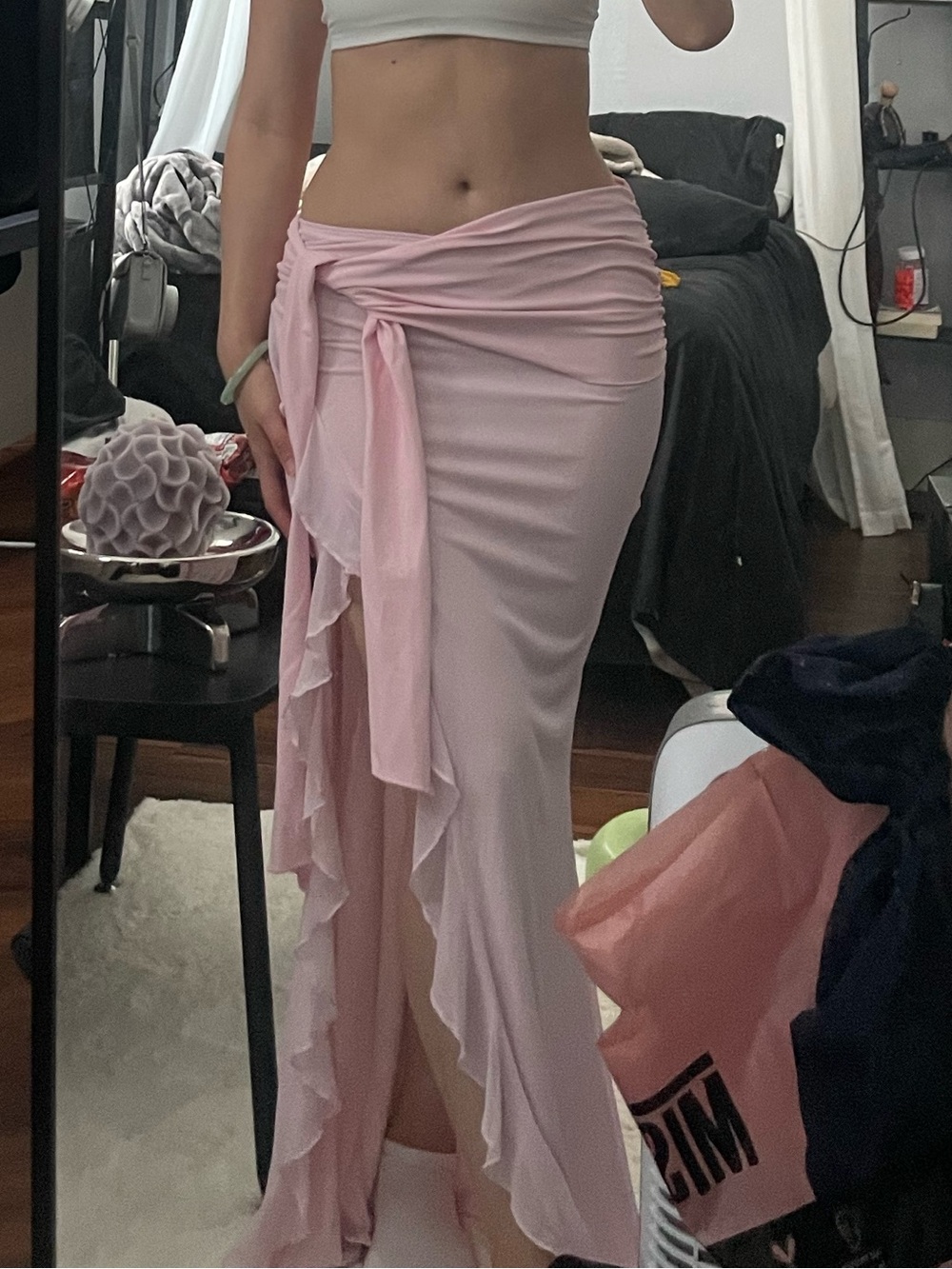 ALICIA MAXI SKIRT BABY PINK